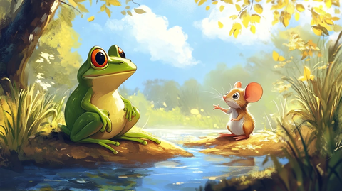 绿蛙与大鼠河边对话