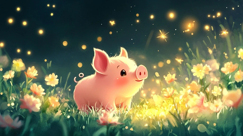 小猪玩乐发光花丛