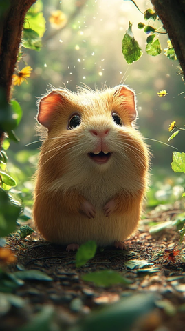 小仓鼠漫步森林