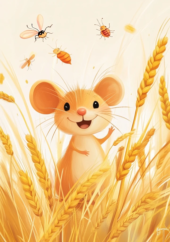 微笑老鼠与卡通昆虫