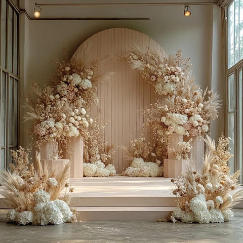 粉色玫瑰婚礼舞台设计