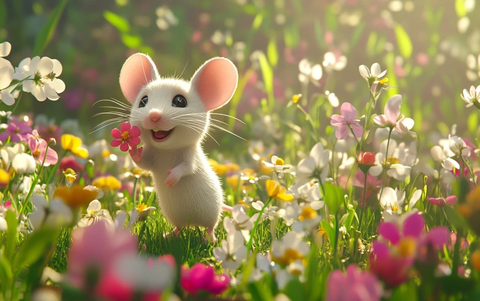 鼠标花田表演翻滚