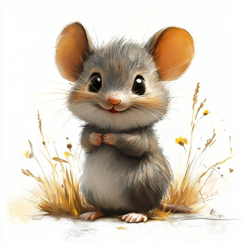 小白鼠儿童插画