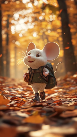 白鼠森林徒步绿装背包行