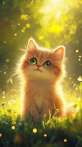 猫眼圆润尾巴俏皮