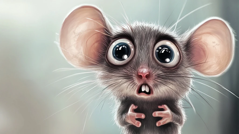 卡通老鼠夸张表情