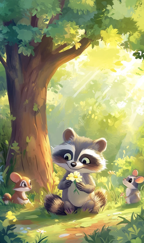 拉尔夫浣熊与小花