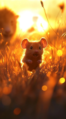 老鼠奔向狮子吼叫的方向