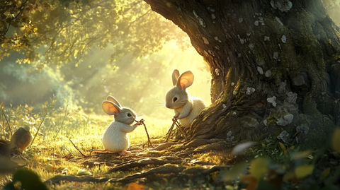 米拉和小兔托比设陷阱