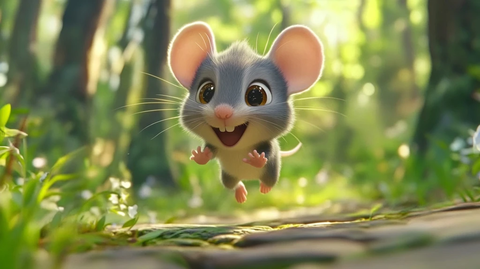 灵巧鼠穿梭森林展智慧