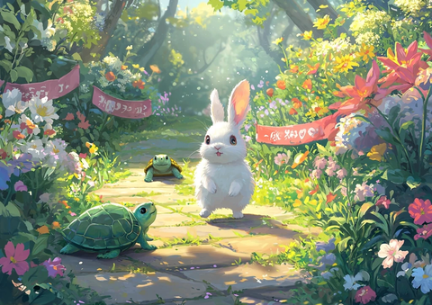 兔子赛跑与乌龟同行