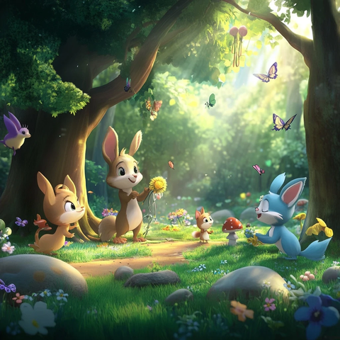 森林小动物准备数数派对