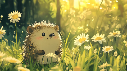 童话插画与刺猬别针