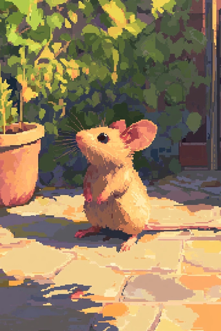 像素风格鼠年卡牌角色设计