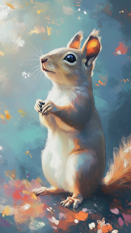 松鼠自信站立壁纸