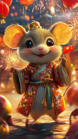 卡通老鼠庆中国周年