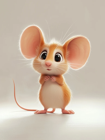 卡通老鼠心形动画