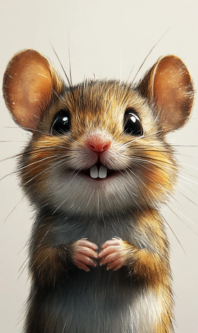 快乐小鼠展示门牙