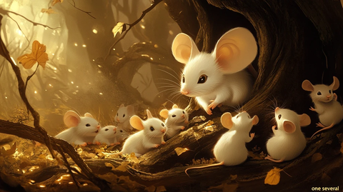 鼠男吸引众鼠女围观