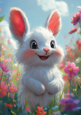 复活节兔子卡通插画