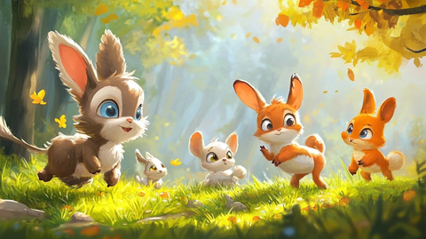 长耳动物草地移动