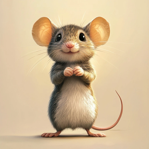 站立小鼠故事书插图