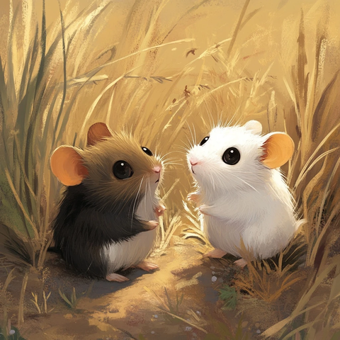 小仓鼠冒险故事插画