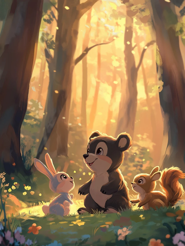 小熊与朋友森林归家