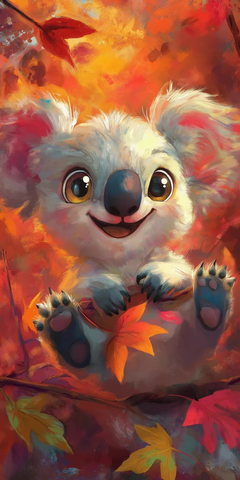 白脸宝宝熊秋叶画