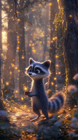 好奇的洛可探索森林