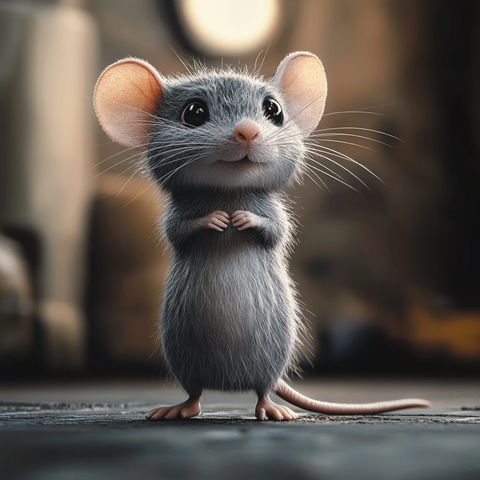 站立的小老鼠故事书插画