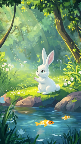 兔子与鱼河边对话