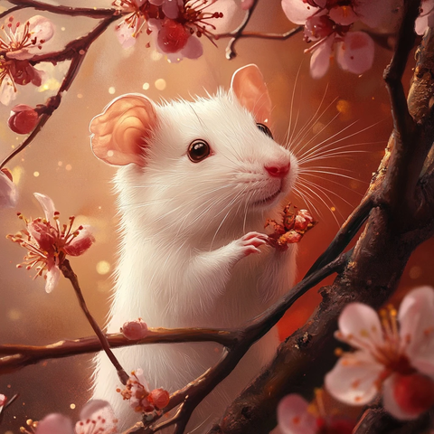 中国十二生肖鼠年绘画