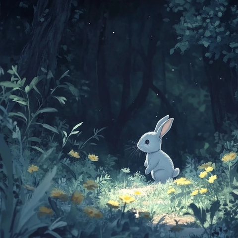 小灰兔森林夜行