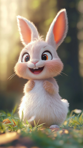 迪士尼风格兔子自豪表情