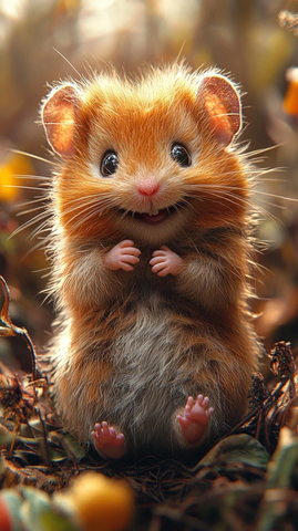 宝宝骑小金毛仓鼠玩乐