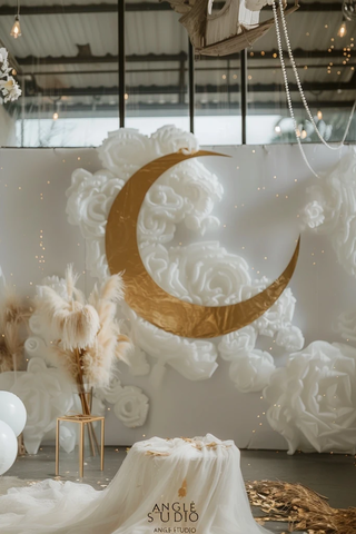月亮星星婚礼舞台装饰
