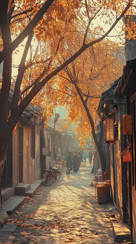 古巷中的秋日时光