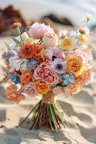 海滩婚礼花束