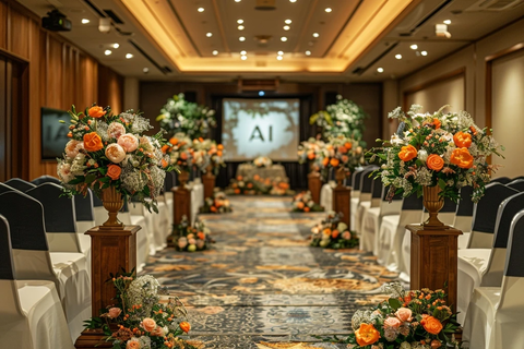 婚礼装饰与AI墙艺术