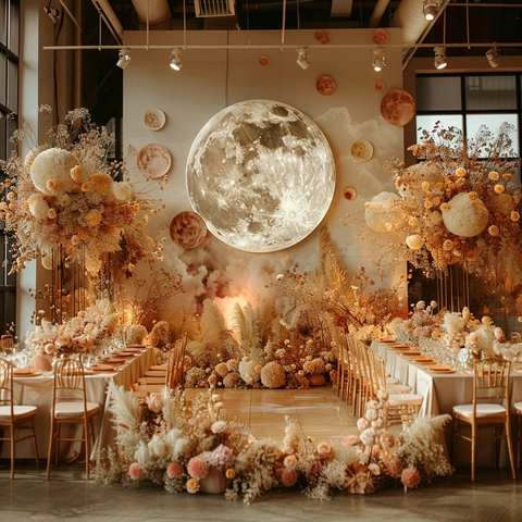 月球主题婚礼舞台装饰