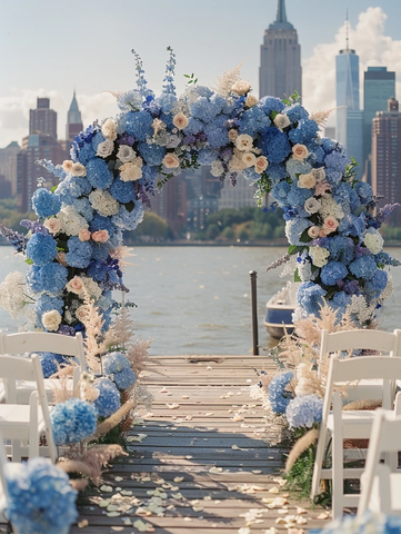 河畔婚礼仪式装饰