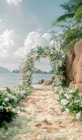 白色婚礼拱门装饰