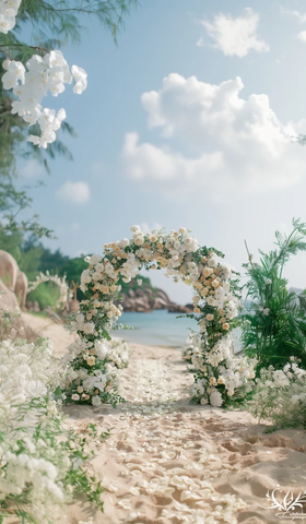 白色婚礼拱门装饰