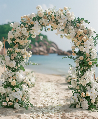 白色婚礼拱门装饰