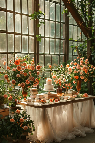 婚礼桌布置与书籍