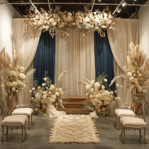 简约婚礼仪式舞台布置
