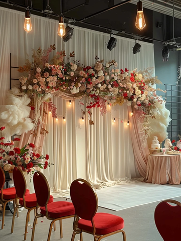 婚礼舞台背景装饰