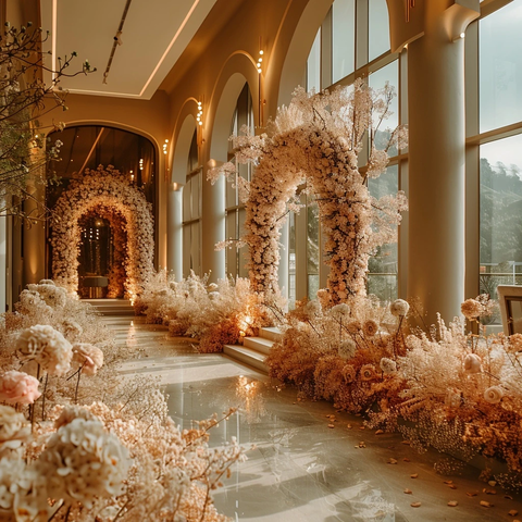 婚礼大厅装饰与自然光