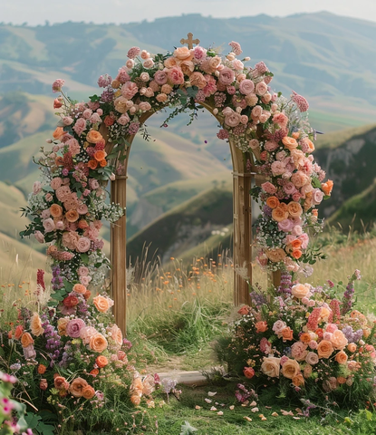 婚礼拱门花艺装饰